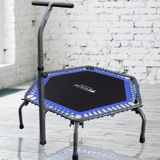 클럽형 초대형 55인치 3세대 6각 트램폴린 성인 점핑 보드 방방 덤블링, 블루
