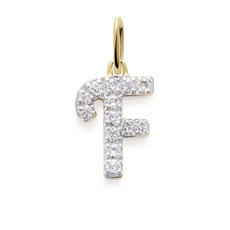 모니카비나더 14K 옐로 골드 F 참 다이아몬드 네크리스