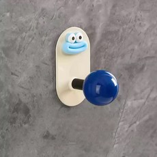 多巴胺浴室掛鉤免打孔強力粘膠家用衛生間創意牆壁掛毛巾收納粘鉤, 1個, 藍色:/5份