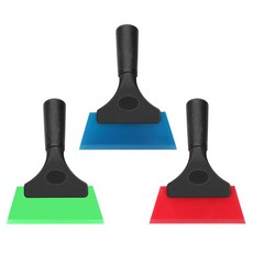 AU UOI 창문 틴트 스퀴지(3팩) 자동 워터 블레이드 와이퍼 WRubber 스퀴지 12.7cm(5인치) 미끄럼 방지 손잡이 자동차 앞유리 창문 거울 유리 문용(블루, 자동차 세차 스퀴즈 스퀴지 윈도우 틴트 3팩 자동 물날