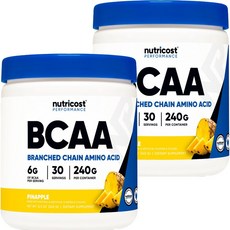 nutricost BCCA蛋白質補充保健粉 鳳梨口味, 2個, 240克