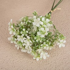 仿真梅花束 仿真植物 裝飾花 綠植 拍照道具, 1個, 白綠色