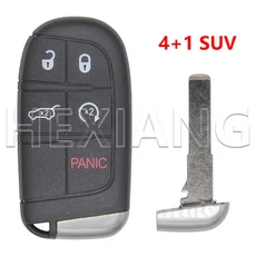 HE SIP22 블레이드 교체 자동차 원격 키 쉘케이스 지프 컴퍼스 피아트 500 용 단추, 02 For Jeep, 06 4Plus1 BT