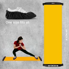 ZUFUMI 슬라이드 보드(길이 180.3cm(71인치) x 너비 50.8cm(20인치)) 엔드 스톱이 있는 밸런스 운동 슬라이더 메시 휴대용 가방 1개가 보드 초보자 및, ZUFUMI 슬라이드 보드(길이 180.3cm(71인치