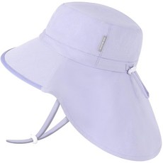 Duoyeree 자외선 차단 유아용 햇빛 차단 모자 - UPF 50+ 아동용 해변 및 여름 모자 - 남아 및 여아용 넓은 챙 모자 1b3-로즈, 5-12 Years, 1a7-블루 바이올렛