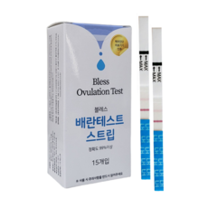 BLESS 어플확인 가능 블레스 배란테스트기 배테기, 1박스, 15매입