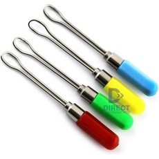 4개 귀고리 클리너 큐렛 픽 귀지 제거 청소 와이어 도구 작은 플라스틱 손잡이, 4개 귀고리 클리너 큐렛 픽 귀지 제거 청소 와이어 도