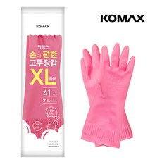 코멕스 고무장갑 일반 분홍 특대 2개, 특대(XL)
