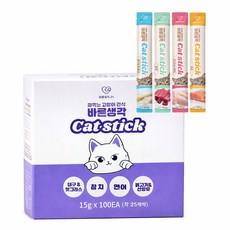 바른생각 고양이 스틱 100p, 1.5kg, 1개, 콤보(4종 혼합)