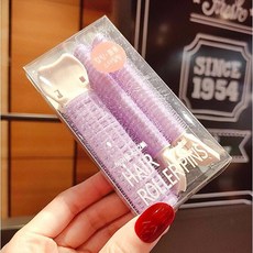 髮根蓬鬆髮夾 瀏海髮捲 髮根夾 髮捲夾 蓬鬆造型夾 2入 紫色, 1個, 紫色(2入/盒)