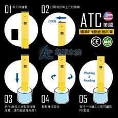 ATC PH酸鹼測試筆 水質酸鹼度監測儀, 1個, ATC 美國精準pH酸鹼測試筆