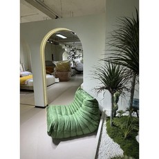 토고소파 모듈 번데기 쇼파 라운지 애벌레 패브릭 1인용, 더블(130x101x70cm)+스툴, 14. 그린