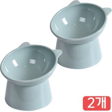 에쉬울프 강아지밥그릇 파스텔 강아지 고양이 애견 밥그릇 물그릇 식기 1+1, 그레이, 1개