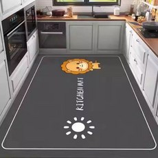 대형 규조토 발매트 싱크대 논슬립 주방매트 주방 40X60 신선한, 1개, M. 리틀