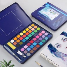 오토몬 조르조네 고체 수채화 물감 틴케이스 세트, 12색, 178g