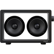 JAYINE 카세트 휴대용 블루투스 스피커 16W 미니멀리스트 무선 라우드 HD 강력한 사운드 및 실내 실외용 V5.3 와이드 호환성 - 블랙, Black