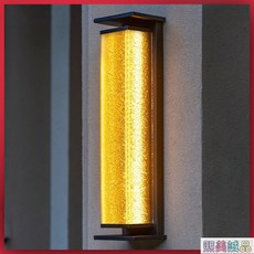 太陽能庭院燈 壁掛式太陽能路燈 超亮太陽能燈 戶外壁燈 太陽能庭院燈 現代中式大門別墅外墻室外柱子簡約防水太陽能壁燈, 不鏽鋼鑽石玻璃40cm黑色,太陽能