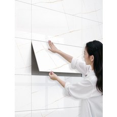 대리석 데코타일 접착식 벽돌 욕실 집들이 시공 방습 재즈화이트 30cmx30cm 3장, 아이스플라워제이드 30cmx60cm