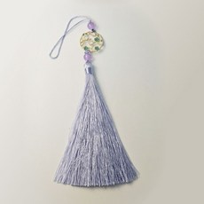 반야연 전통 매화 장식 노리개 고급 한복 매듭 장식 태슬, 라벤더