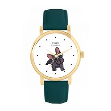 Toff London 토프 런던 TLWS-58175 여성용 그레이 프렌치 불독 시계 643617