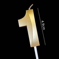 골드 숫자 생일 캔들 케이크 파티 디저트 장식 선물, 1개, 오페라 타워 캔들 1 10개