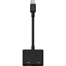 아이폰용 라이트닝 to HDMI 어댑터 애플 MFi 인증 디지털 AV 동글 1080P 동기화 화면 케이블 충전 포트 포함 아이폰 아이패드에서 TV프로젝터모니터로 연결 필요 없는, USB C to HDMI, Black