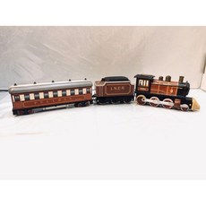 伍拾錢 發條鐵皮玩具 陸上交通工具鐵皮系列 巴士 公車 計程車 火車 懷舊收藏 交換禮物, 1個, 三截式火車（咖啡）