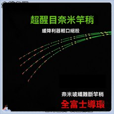 特價秒殺 日本進口納米玻纖筏釣竿稍 不易斷軟尾竿梢 配節專用 橋筏橋釣適用 輕量高敏感度 釣魚配件推薦, 超醒目納米兩根【0#+4#】