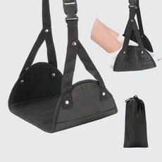 기내발받침 비행기 발걸이 발해먹 비행 발걸이, 1개, 검정색