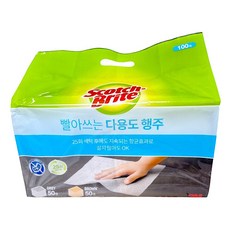 스카치브라이트 빨아쓰는 다용도 행주 겸 청소포 100매, 4개