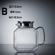 단순함 모던 내열유리 포트 스텐 차 거름망 옵션선택, B투명색, 1개