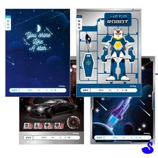 BS 초등학용품 초등노트 알림장 6줄 남 수업일지 학교공지, 랜덤1개