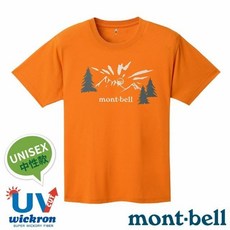 【日本 mont-bell】朝日中性抗UV透氣圓領短袖排汗衣 Wickron休閒登山T恤1114748
