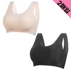 한미 여성 퓨징 심리스 냉감 너무편한 탄성 브라 2P