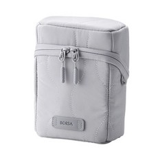 ELECOM BORSA (BMA-QTGPTLS) 絎縫 可立式小物 收納包 M尺寸, 灰色-M尺寸 BMA-QTGPTLSGY, 1個