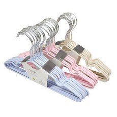 비스토어 키즈 옷걸이 10p 수건 바지 수납 행거 이동식행거 바지걸이 원목옷걸이, 살색