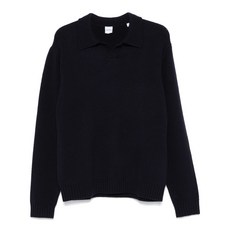 아스페시 파인 니트 폴로 탑