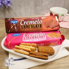 Cremica Cremelo 巧克力 草莓 口味夾心餅乾, 1個, 90g, 草莓