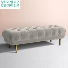 거실 대기 베드 소파 벤치 보조 낮은 스툴 의자 벨벳, 60x40x40 밝은 회색, 60 x 40 x 40연그레이