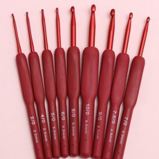 코바늘 세트 스테인리스 뜨개질 도구 9개 2-6mm