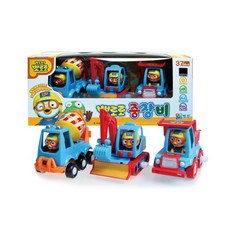 영진토이 뽀로로 중장비 세트 포크레인 레미콘 덤프트럭 작동완구, 1개