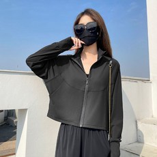 防曬衣女夏季新款冰絲原紗防紫外線防曬服戶外運動透氣涼感短外套