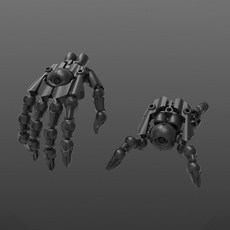 하이플레이 추장대륙 3MIN 프로젝트 소서러 핸드 메탈릭 블랙 1/60 스케일 조립 프라모델