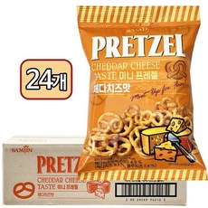 삼진 미니프레첼 체다치즈맛, 70g, 24개