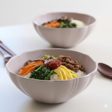 로얄포드 오븐 전자레인지 식기세척기 사용 가능 코지 면기 그릇 세트, 1세트, 크림 화이트 2P