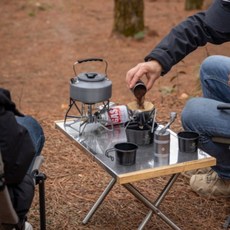 1인 소형 캠핑 테이블 감성 야외 스테인리스 접이식 레저용 55x35x37.5cm, 소형 테이블 1개