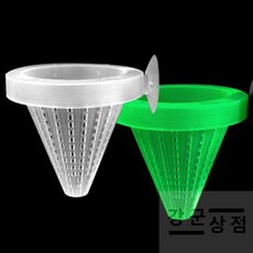 (강군상점) 어항 사료컵 물고기밥 수족관먹이급여기 먹이급식기 먹이급여기 열대어밥그릇 수족관용품 피딩세트 물고기밥그릇 열대어먹이, 화이트