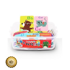 유아 알파벳 그림퍼즐 영어 단어 학습교구 두뇌발달 알파벳학습 유치원교구, 1개