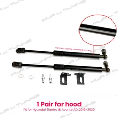 Hyundai Elantra Avante 2010-2020 용 트렁크 댐퍼 뒷문 자동 리프트 보조 전면 엔진 후드 충격 흡수 장치, 02 16-20 front set