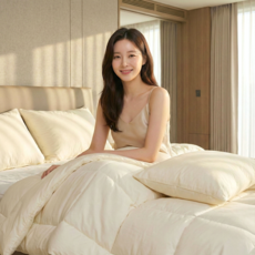 호텔 침구 차렵 이불 세트 침대 패드 순면 베개커버 2P 사계절 숙면 구름 겨울 이불 세트 슈퍼 싱글 퀸 킹